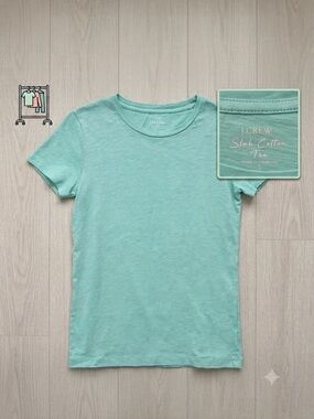 J. Crew Slub Cotton Tee in Mint